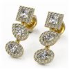 Image 1 : 2.5 ctw Mix Cut Diamonds Designer Earrings 18K Yellow Gold - REF-280Y2X