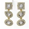 Image 2 : 2.5 ctw Mix Cut Diamonds Designer Earrings 18K Yellow Gold - REF-280Y2X