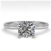 Image 1 : 1 ctw Cushion Cut VS/SI Diamond Engagment Designer Ring 14k White Gold - REF-243X2A