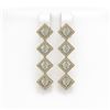 Image 1 : 4.7 ctw Princess Cut Diamond Micro Pave Earrings 18K Yellow Gold - REF-393M4G