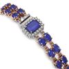 Image 3 : 19.49 ctw Sapphire & Diamond Bracelet 14K Rose Gold - REF-252A8N