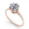 Image 2 : 1.50 ctw Certified VS/SI Diamond Engagment Ring 18k Rose Gold - REF-567A2N