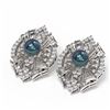 Image 3 : 3 ctw Diamond & Pearl Earrings 18K White Gold - REF-299X3A