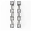 Image 2 : 4.25 ctw Princess Cut Diamond Designer Earrings 18K White Gold - REF-500A2N