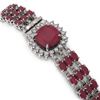 Image 2 : 31.91 ctw Ruby & Diamond Bracelet 14K White Gold - REF-307K8Y