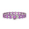 Image 1 : 24.82 ctw Amethyst & Diamond Bracelet 14K White Gold - REF-218W2H