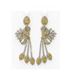 Image 1 : 17.85 ctw Canary Citrine & Diamond Earrings 18K Yellow Gold - REF-693H8R