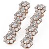 Image 1 : 8.24 ctw Diamond Designer Earrings 18K Rose Gold - REF-536F6M