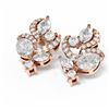 Image 3 : 2.5 ctw Diamond Earrings 18K Rose Gold - REF-329F3M