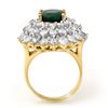 Image 2 : 10.02 ctw Emerald & Diamond Ring 14k Yellow Gold - REF-454Y5X