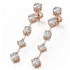 Image 1 : 2.9 ctw Mix cut Diamonds Designer Earrings 18K Rose Gold - REF-319M5G