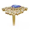 Image 2 : 5.27 ctw Tanzanite & Diamond Ring 18K Yellow Gold - REF-345G5W