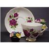 Image 1 : COLCLOUGH CUP and SAUCER - BURGUNDY ROSES #1948548