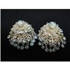 Image 1 : Rare Silver Tone Blue Rhinestone  Earrings #1948587