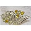 Image 1 : 1950-60's RHINESTONE BROOCH-CRYSTAL  #1948627