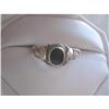 Image 1 : Art Deco Ornate Silver & Onyx Ring - Size 7 #1949039
