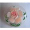 Image 1 : Lucite Brooch Reverse Carved Pink Rose Brooch #1949100