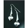 Image 1 : Style Heart Dangle Sterling Silver Earrings #1949257