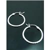 Image 1 : Large Hoop Sterling Silver Earrings #1949276