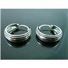 Image 1 : Hoop Solid Sterling Silver  Earrings #1949278