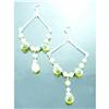 Image 1 : Crystal Bead Hoop Sterling Silver Earrlings #1949291