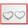 Image 1 : Heart Hoop Sterling Silver Earrings #1949292