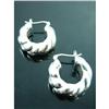 Image 1 : Designer Style Hoop Sterling Silver Earrlings #1949298