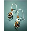 Image 1 : Amber Dolphin Hoop Sterling Silver Earrlings #1949304