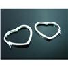 Image 1 : Heart Hoop Sterling Silver Earrings #1949305