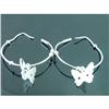 Image 1 : Butterfly Hoop Sterling Silver Earrings #1949311