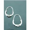 Image 1 : Hand Created Hoop Sterling Silver Earrlings #1949312