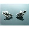 Image 1 : Flower Stud Solid Sterling Silver Earrlings #1949344