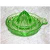 Image 1 : Vintage Vaseline Depression Glass Juicer Reamer#1949857