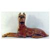 Image 1 : Haeger 11&quot; Boxer figurine # 1396 Walnut #1949911