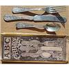 Image 1 : ANTIQUE ABC 1900 CHILD'S SILVERWARE SET #1950001
