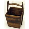 Image 1 : Antique Square Wooden Well Bucket #1950109