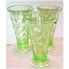 Image 1 : Three Green Drape Decorated Footed Tumblers #1950353