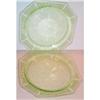 Image 1 : Two Princess Green Depression Dinner Plates #1950444