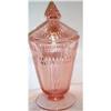Image 1 : Pink Anniversary Footed Covered Candy Jar #1950494