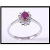 Image 1 : A Lovely 18K White Gold Ruby Diamond Ring #1950519