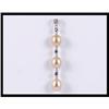 Image 1 : Elegant 14K White Gold Pearl and Ruby Pendant #1950526