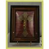 Image 1 : French Religious Crucifix Framed Convex Glass #1950701