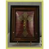 Image 1 : French Religious Crucifix Framed Convex Glass #1950701