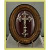 Image 1 : French Religious Crucifix Framed Convex Glass #1950702