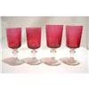Image 1 : 4 Glass Cranberry midcrystal 2 Sizes #1950811
