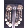 Image 1 : Rare dangle pearl & rhinestone Miriam Haskell #1950870