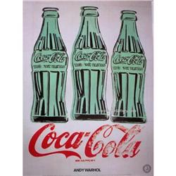 AUTHORIZED ANDY WARHOL THREE COKA COLA PRINT  #1950970