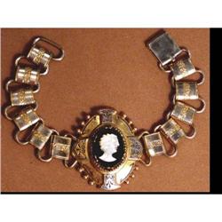 Victorian BOOKCHAIN WIDE Cameo Bracelet #1951059