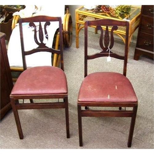 2 Vintage Stakmore Folding Chairs Aristocrats 1951336
