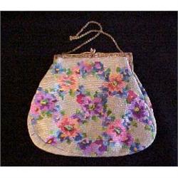 Floral Wool Tapestry  Bag with Snake Clasp #1951373